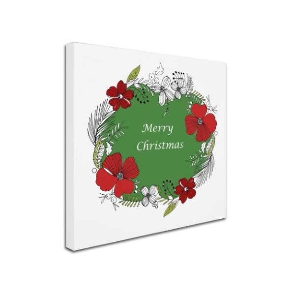 Jyotsna Warikoo 'Christmas Wreath' Canvas Art,18x18